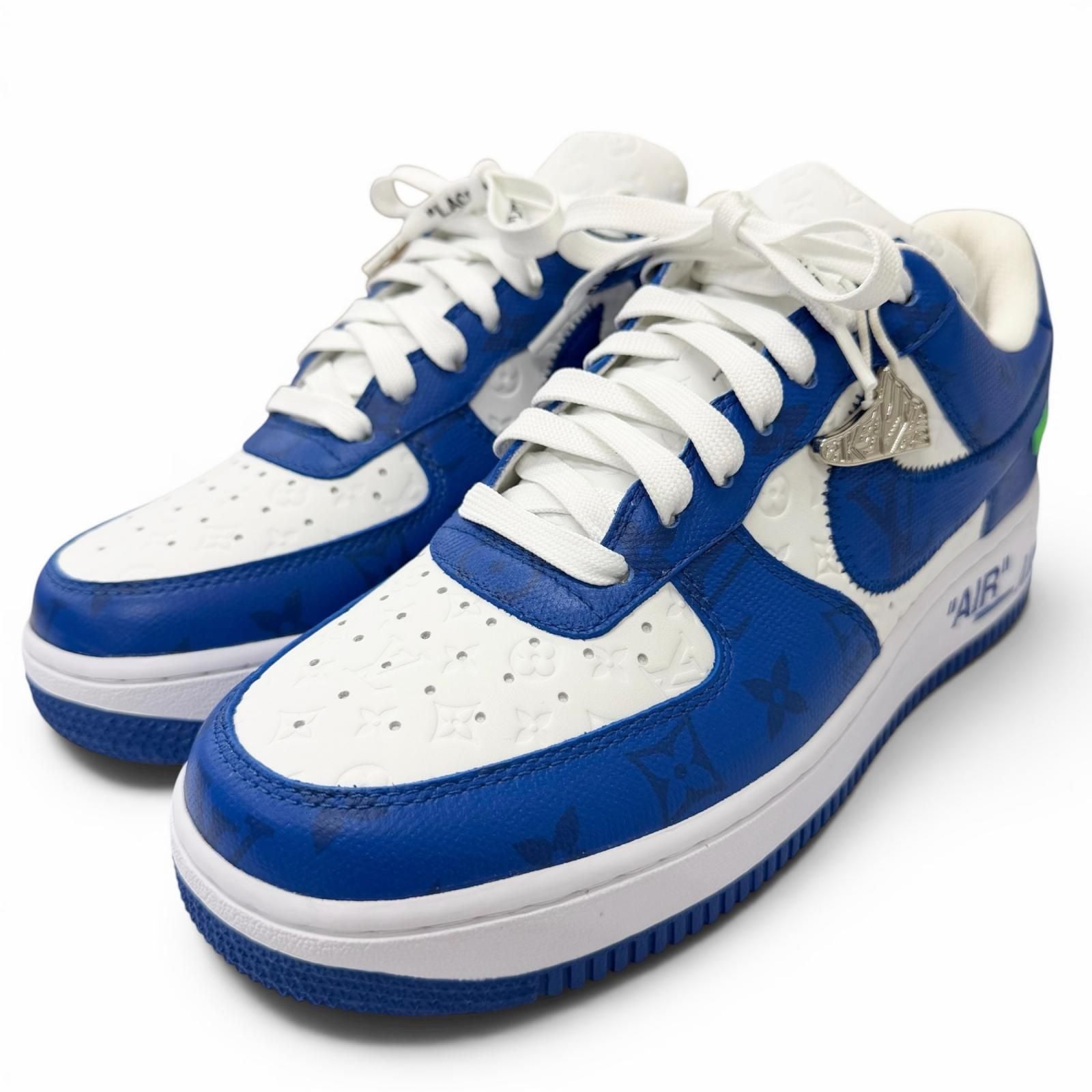 Louis Vuitton Nike Air Force 1 Low Leather Vasil Abloh Low Cut Sneakers Blue