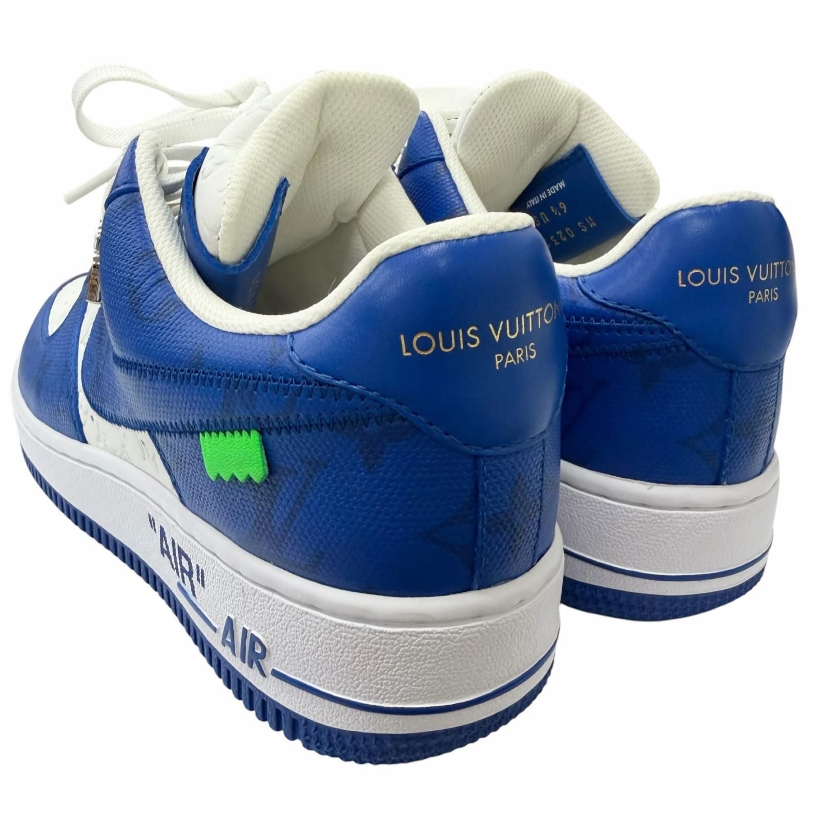 Louis Vuitton Nike Air Force 1 Low Leather Vasil Abloh Low Cut Sneakers Blue — view 6