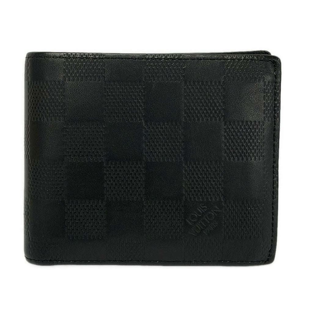 Louis Vuitton Bifold Wallet Damier Infini Portefeuille Marco NM Onyx Leather