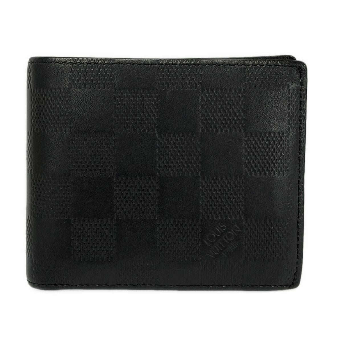 Louis Vuitton Bifold Wallet Damier Infini Portefeuille Marco NM Onyx Leather