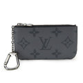 Louis Vuitton Coin Case Pochette Cles Monogram Eclipse Gray Black Silver