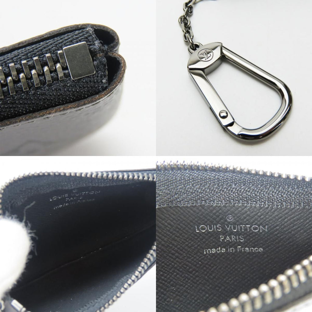 Louis Vuitton Coin Case Pochette Cles Monogram Eclipse Gray Black Silver — view 8