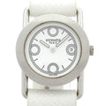 Hermes Watch Mini Barenia Round White