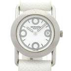 Hermes Watch Mini Barenia Round White