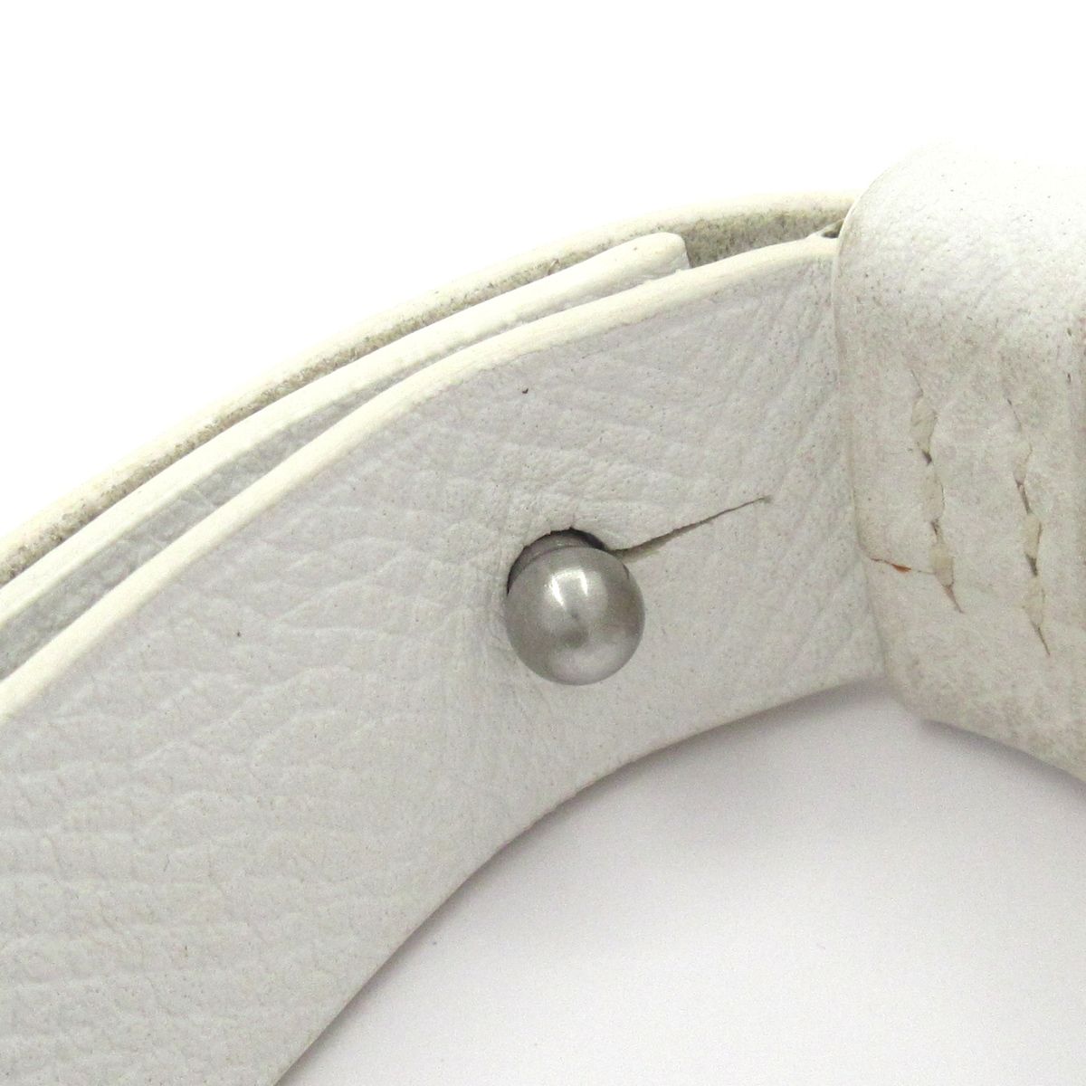 Hermes Watch Mini Barenia Round White — view 4