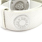 Hermes Watch Mini Barenia Round White — view 6