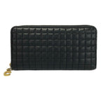 Celine Wallet C Charm Large Zipped Black Zip Around Leather