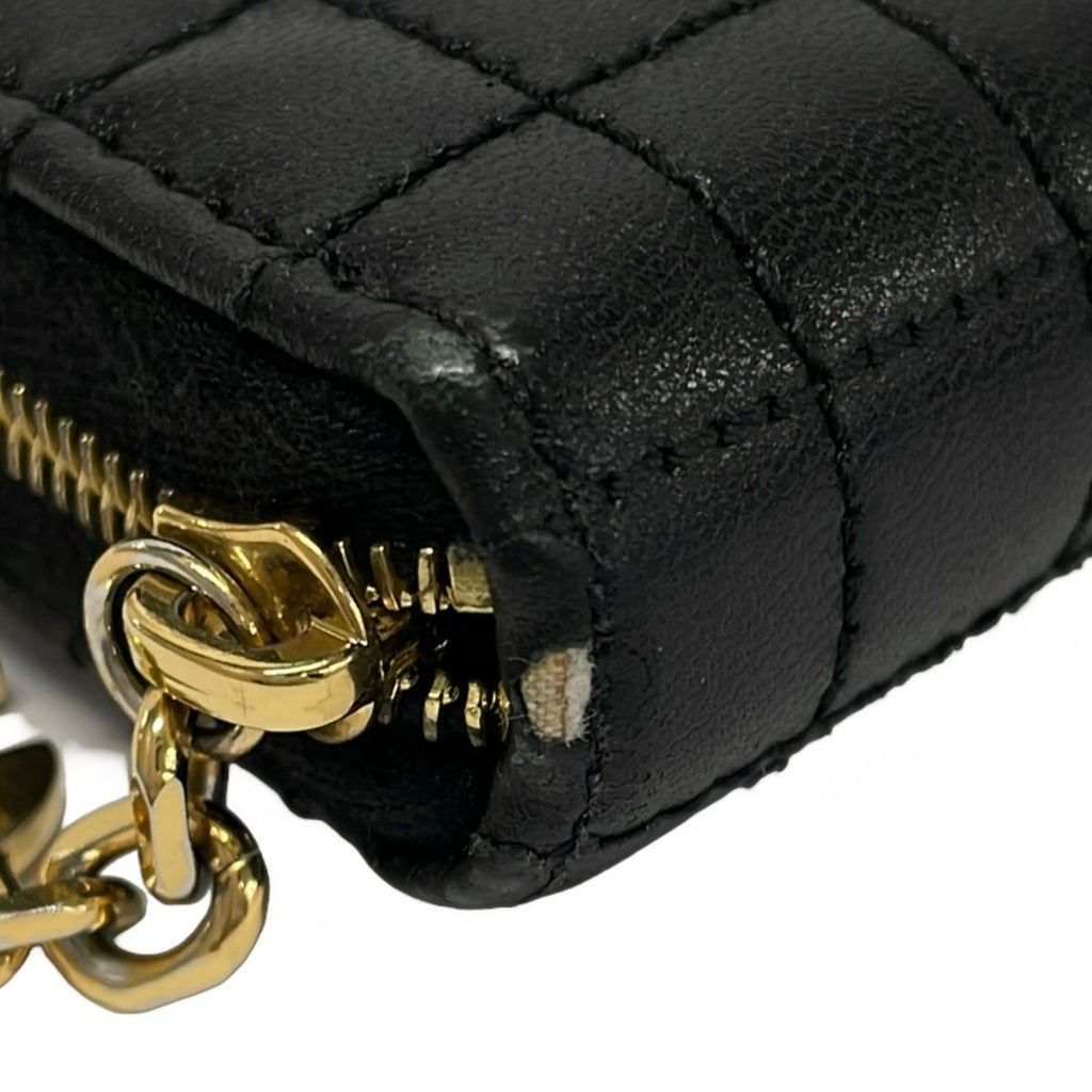 Celine Wallet C Charm Large Zipped Black Zip Around Leather — view 7