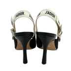 Dior Sandals 37 D Black Ivory Ribbon Open Toe J'adior Leather — view 3
