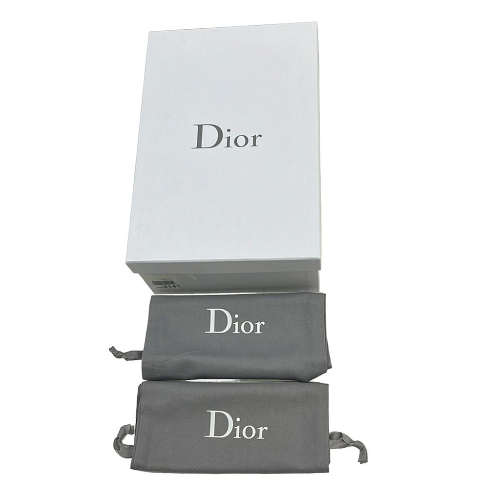 Dior Sandals 37 D Black Ivory Ribbon Open Toe J'adior Leather — view 7