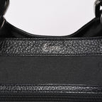Gucci Abbey GG Nylon Canvas Pocket Tote Bag Black Silver — view 7