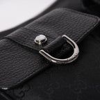Gucci Hobo Handbag GG Canvas Leather Black Silver — view 7