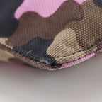 Prada Camouflage Nylon Canvas Brown Pink Shoulder — view 4