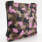 Prada Camouflage Nylon Canvas Brown Pink Shoulder — view 3