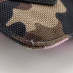 Prada Camouflage Nylon Canvas Brown Pink Shoulder — view 5