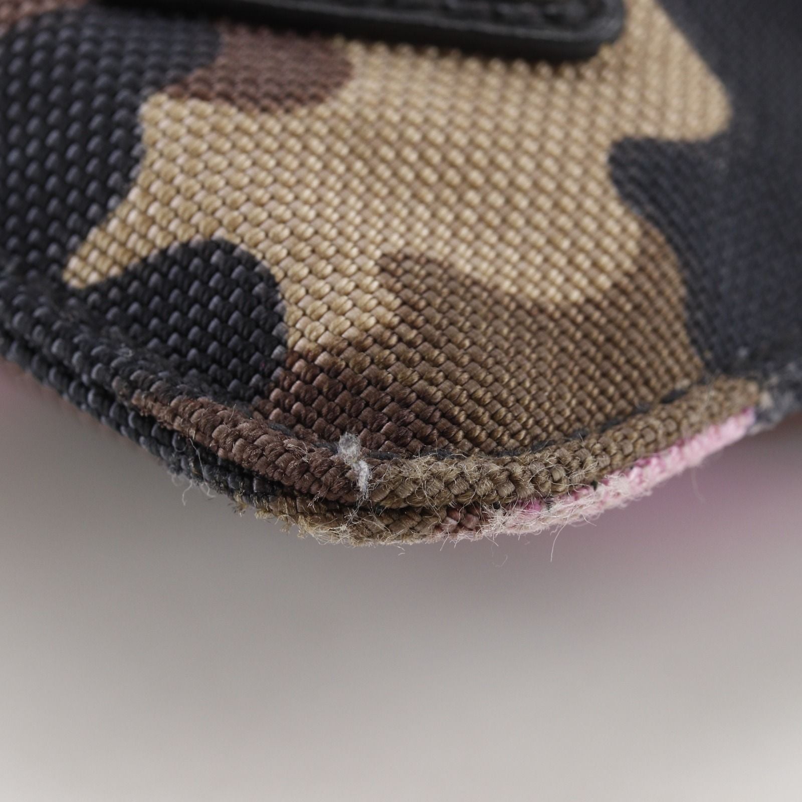 Prada Camouflage Nylon Canvas Brown Pink Shoulder — view 5