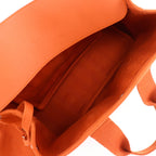 Hermes Valparaiso PM Toileche Blanc Leather Orange Handbag — view 6