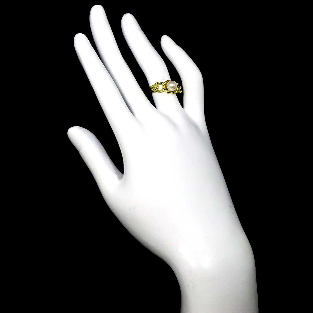 Tiffany & Co Akoya Pearl Ring 18k YG Yellow Gold — view 7