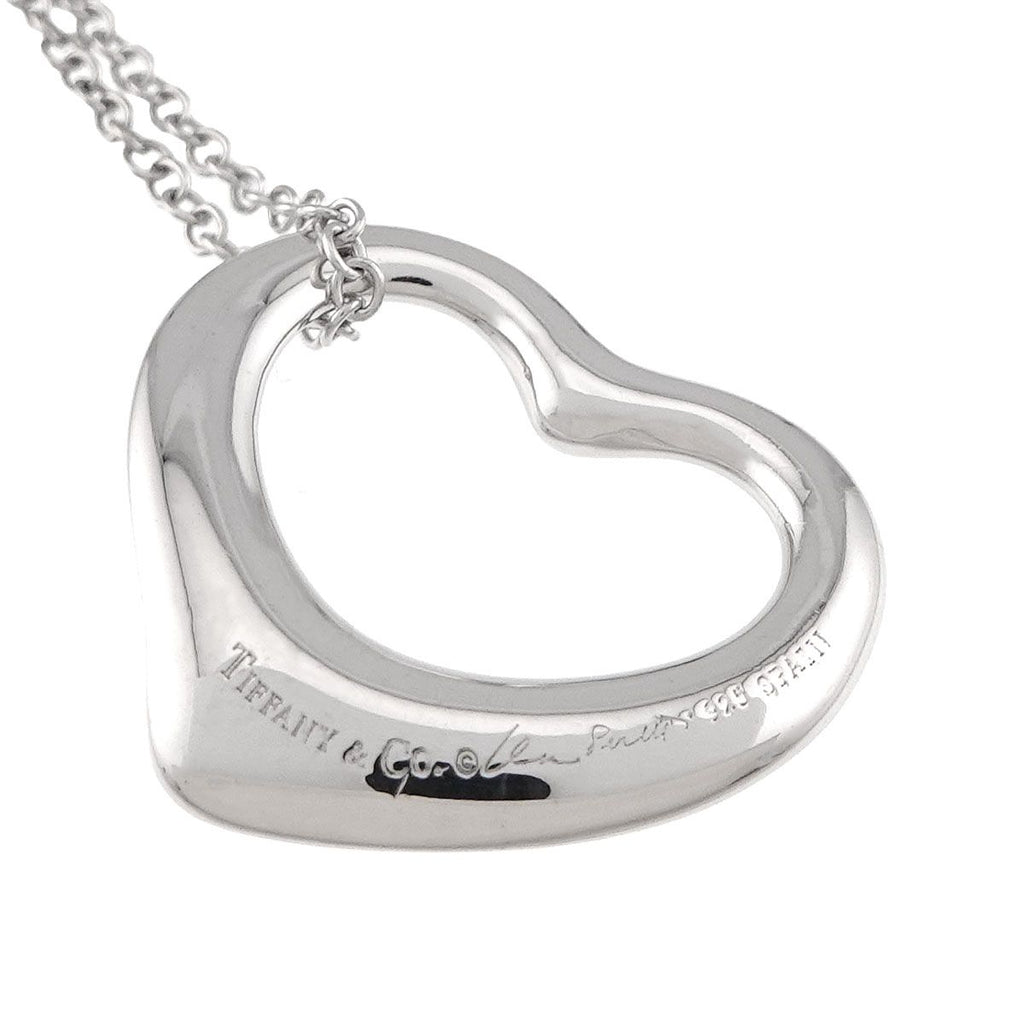 Tiffany & Co Open Heart Necklace 22 42 cm 925 Sterling Silver — view 4