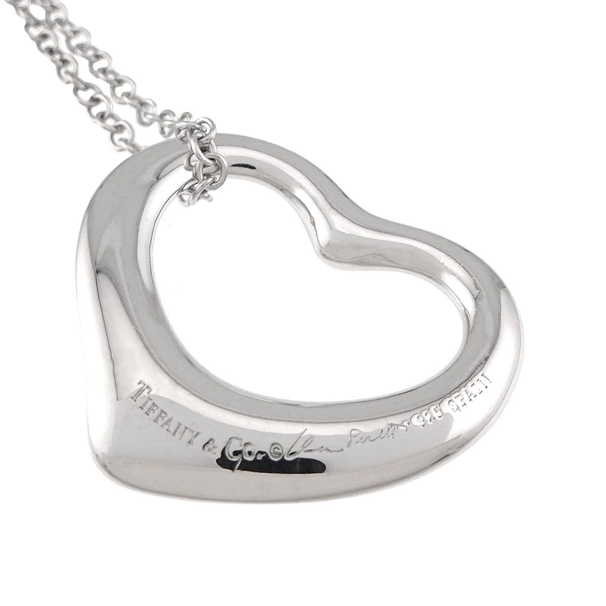 Tiffany & Co Open Heart Necklace 22 42 cm 925 Sterling Silver — view 4