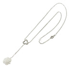 Chanel Camellia Diamond Necklace 41.5 cm 18k WG White Gold 750 Agete Flower — view 2