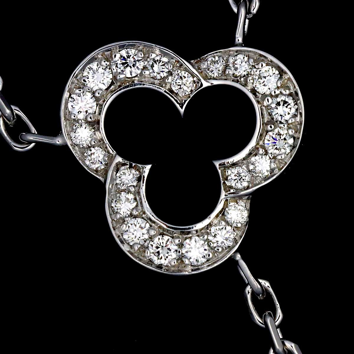 Chanel Camellia Diamond Necklace 41.5 cm 18k WG White Gold 750 Agete Flower — view 5