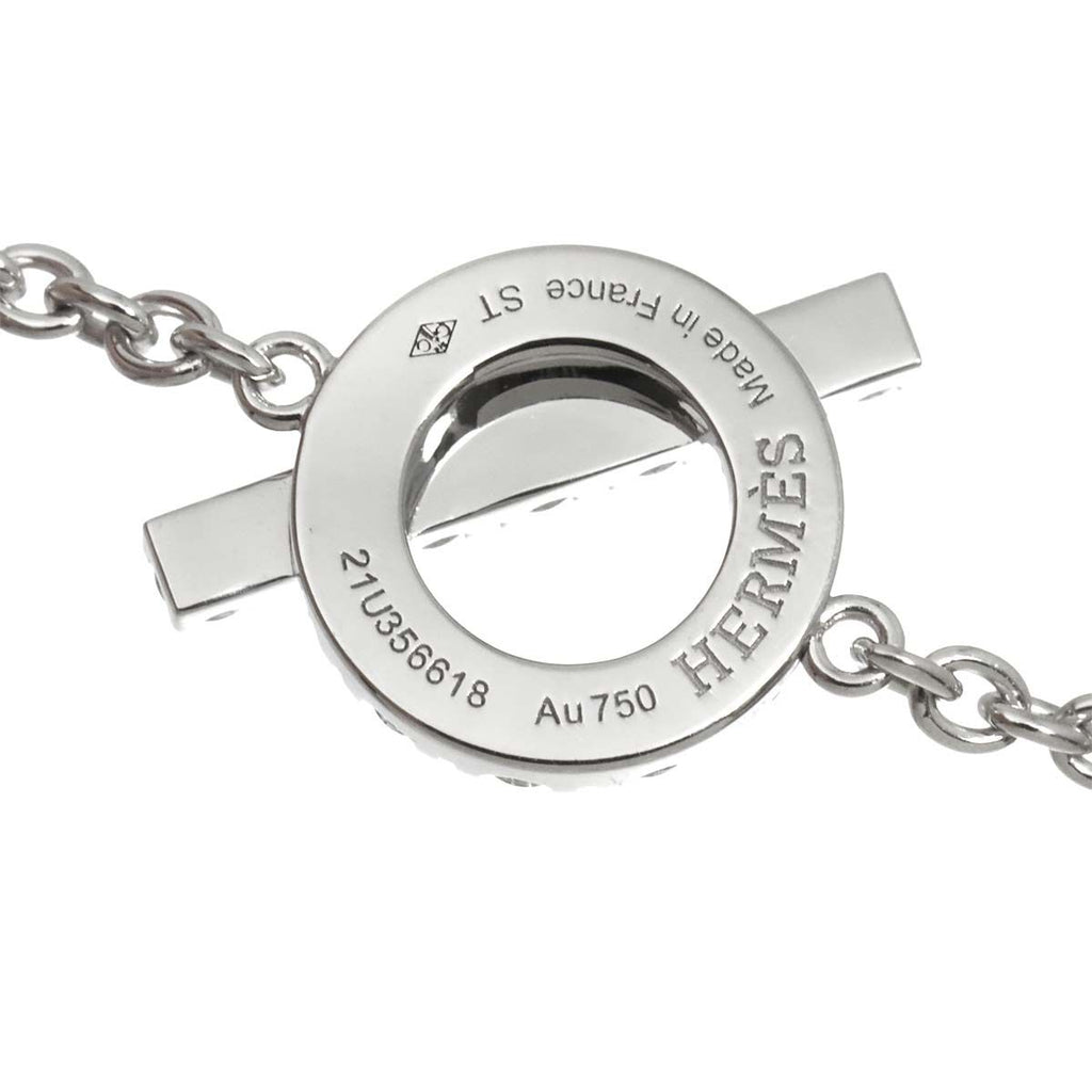 Hermes Finesse Diamond Bracelet ST 16.5 cm 18k WG White Gold — view 3