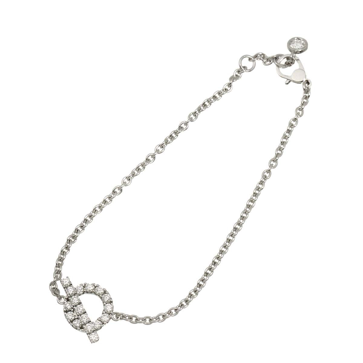 Hermes Finesse Diamond Bracelet ST 16.5 cm 18k WG White Gold — view 2