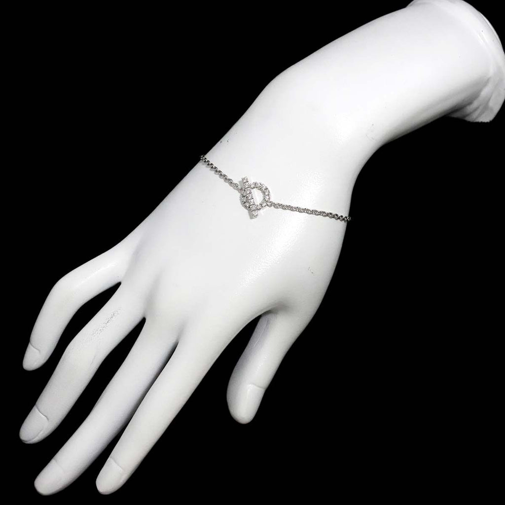 Hermes Finesse Diamond Bracelet ST 16.5 cm 18k WG White Gold — view 7