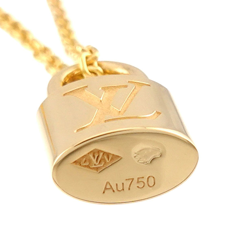Louis Vuitton Pendentif Lockit Necklace 50 cm 18k YG Yellow Gold — view 4