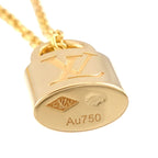 Louis Vuitton Pendentif Lockit Necklace 50 cm 18k YG Yellow Gold — view 4