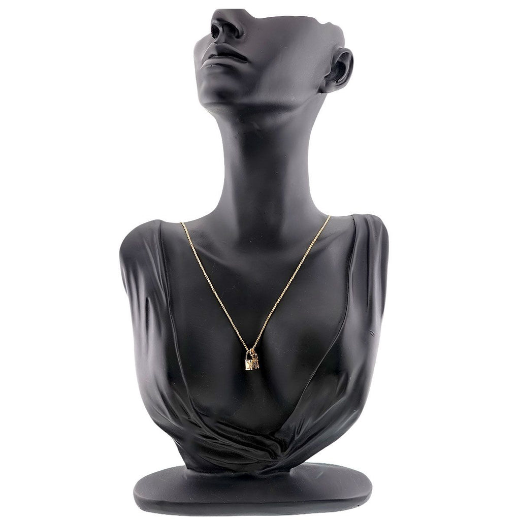 Louis Vuitton Pendentif Lockit Necklace 50 cm 18k YG Yellow Gold — view 6