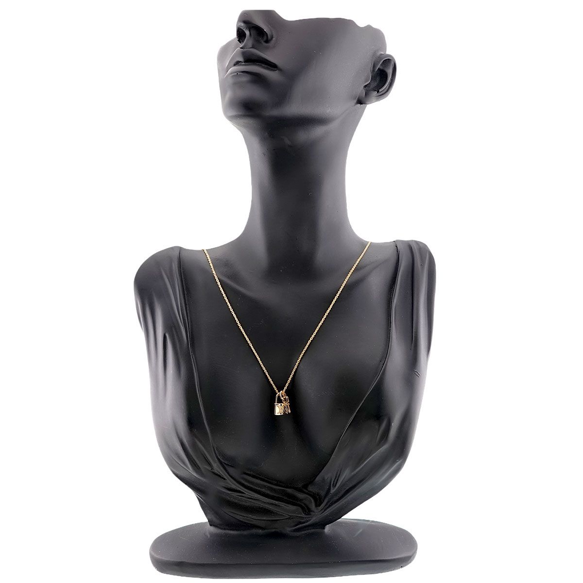 Louis Vuitton Pendentif Lockit Necklace 50 cm 18k YG Yellow Gold — view 6