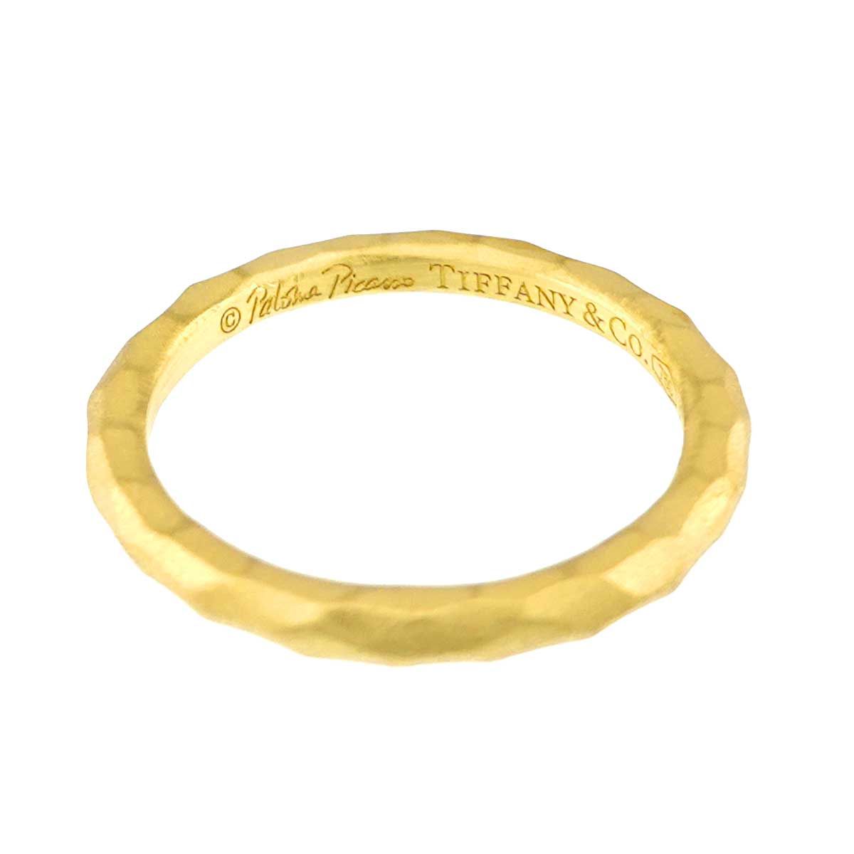 Tiffany & Co Milgrain Band Ring 18k YG Yellow Gold 750 Together — view 3