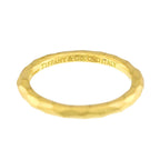 Tiffany & Co Milgrain Band Ring 18k YG Yellow Gold 750 Together — view 4