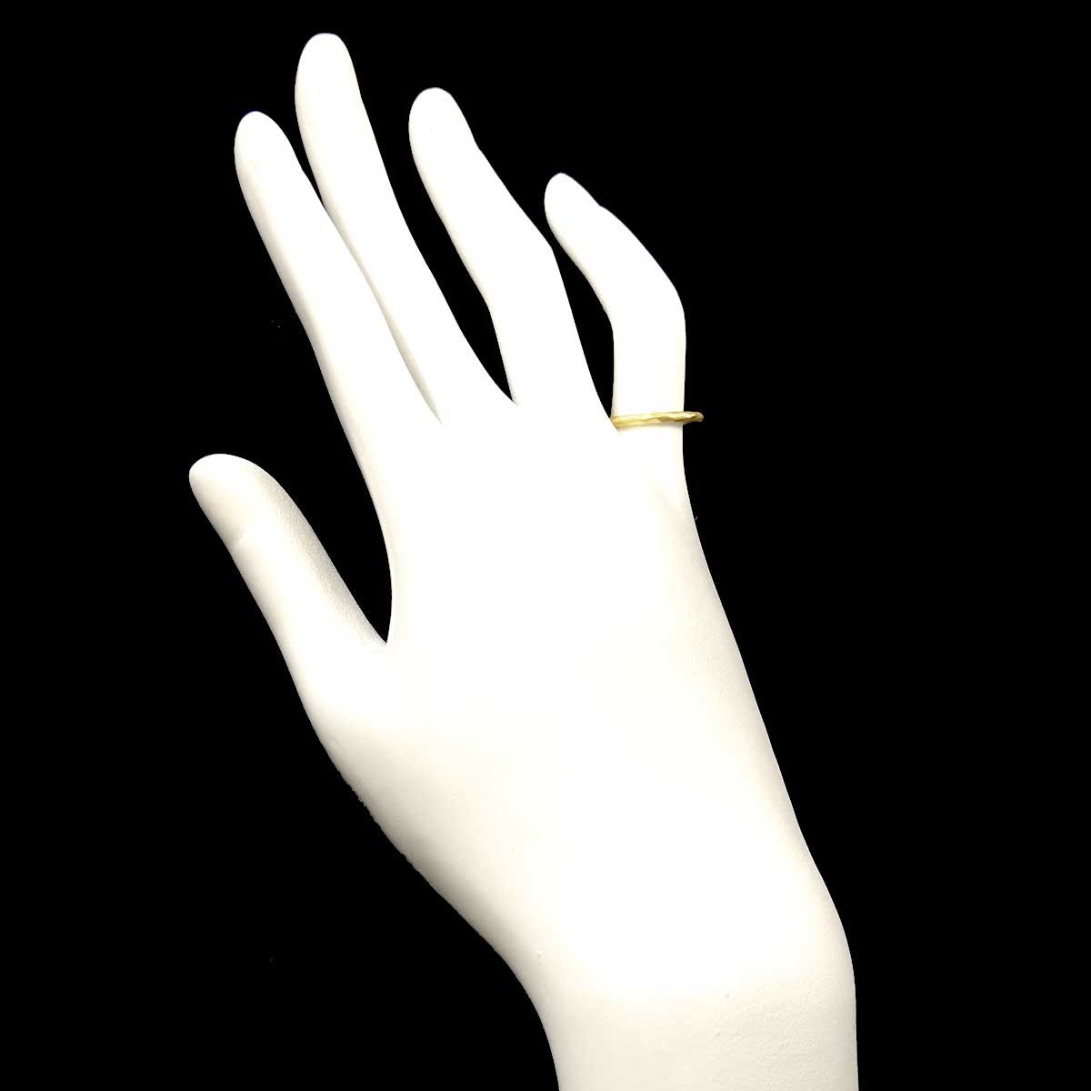 Tiffany & Co Milgrain Band Ring 18k YG Yellow Gold 750 Together — view 7