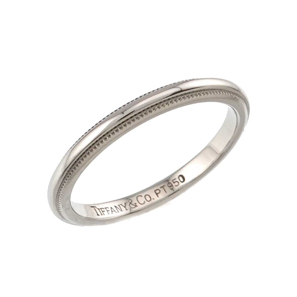 Tiffany & Co Milgray Ring Pt Platinum Together Milgrain — view 4