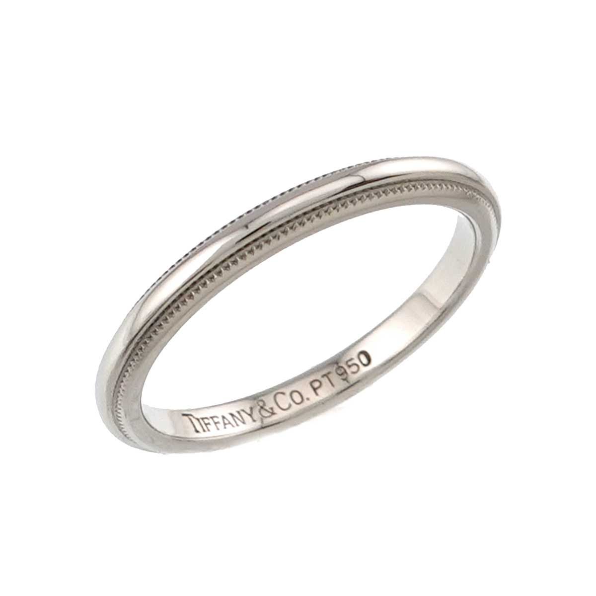 Tiffany & Co Milgray Ring Pt Platinum Together Milgrain — view 4