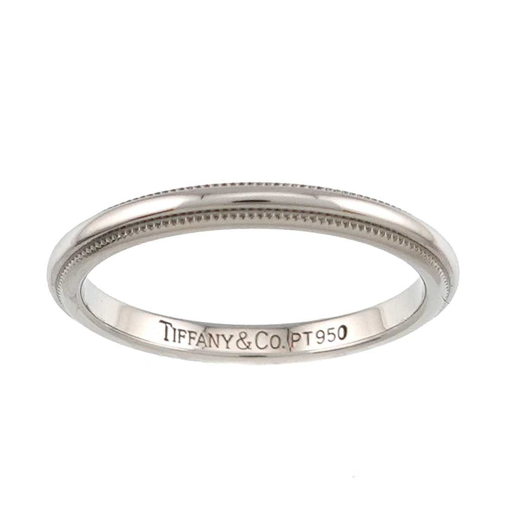 Tiffany & Co Milgray Ring Pt Platinum Together Milgrain — view 2