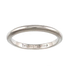 Tiffany & Co Milgray Ring Pt Platinum Together Milgrain — view 2