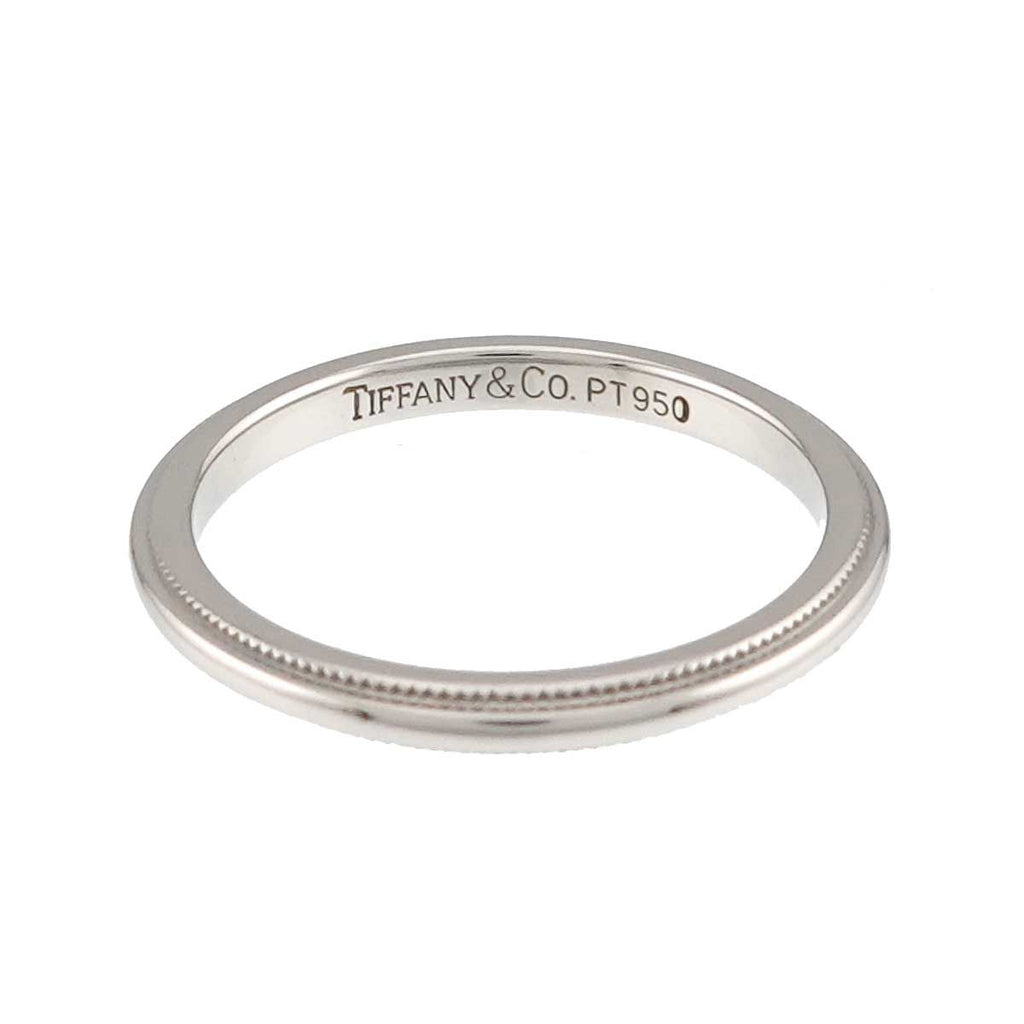 Tiffany & Co Milgray Ring Pt Platinum Together Milgrain — view 3