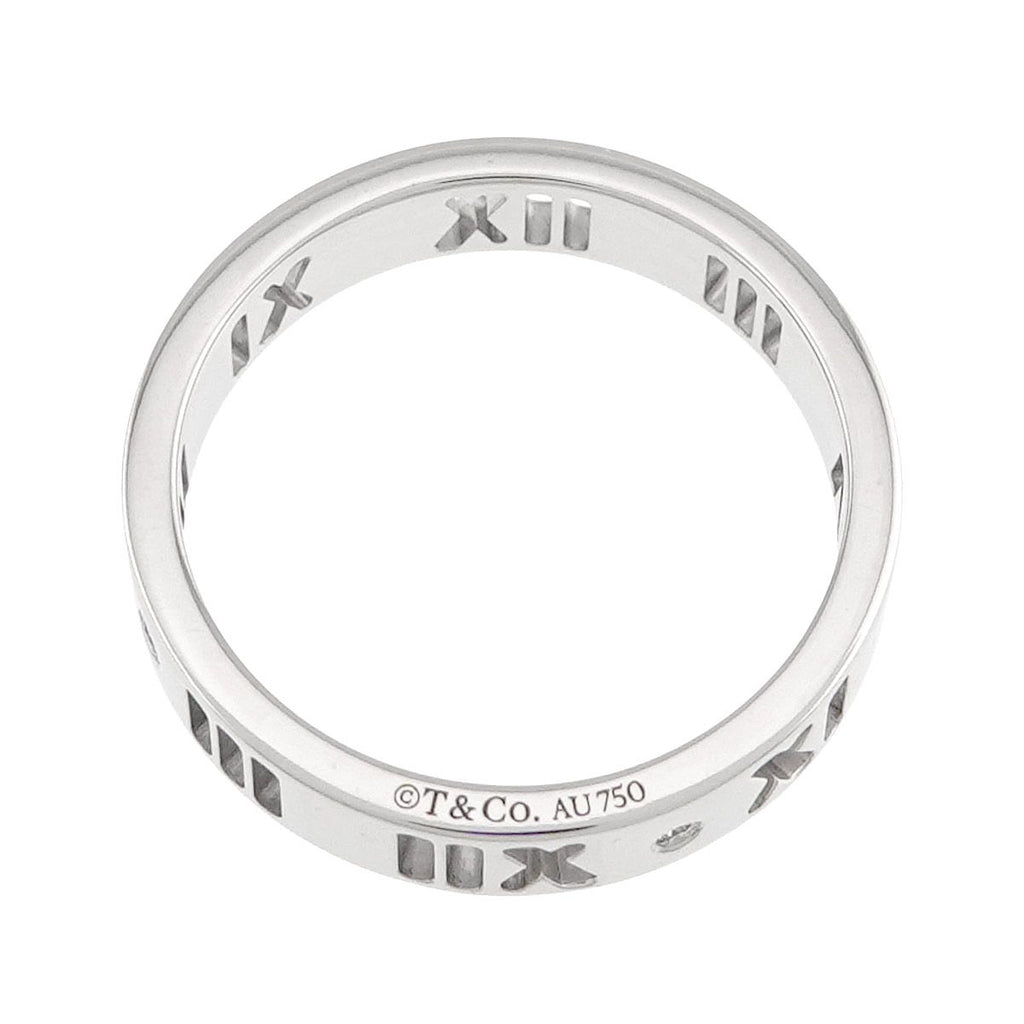 Tiffany & Co Atlas Ring Diamond 18k WG White Gold 750 — view 3