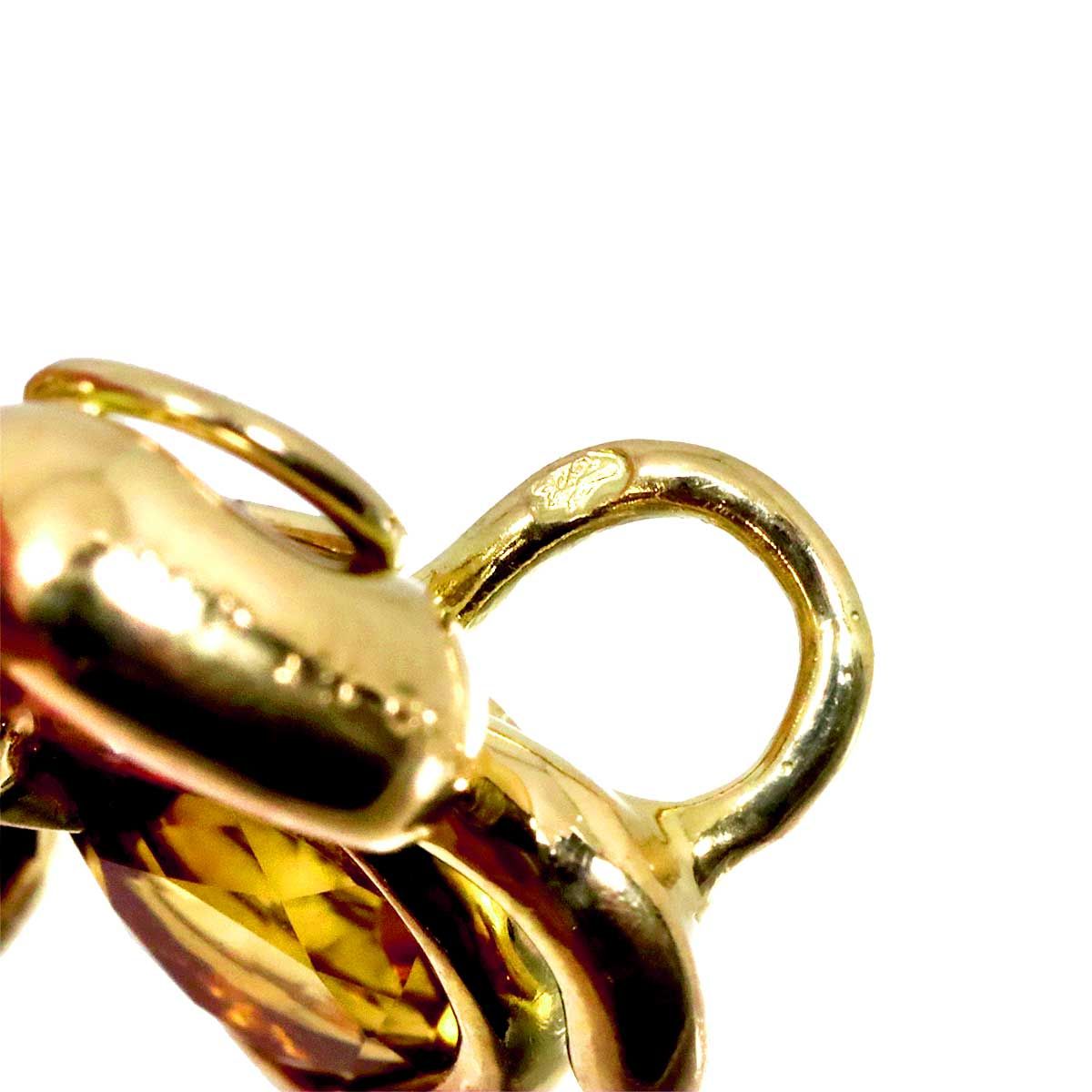 Chanel Pendant Top Garnet Citrine 18k YG Yellow Gold — view 6