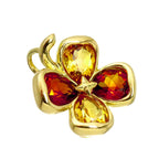 Chanel Pendant Top Garnet Citrine 18k YG Yellow Gold — view 2