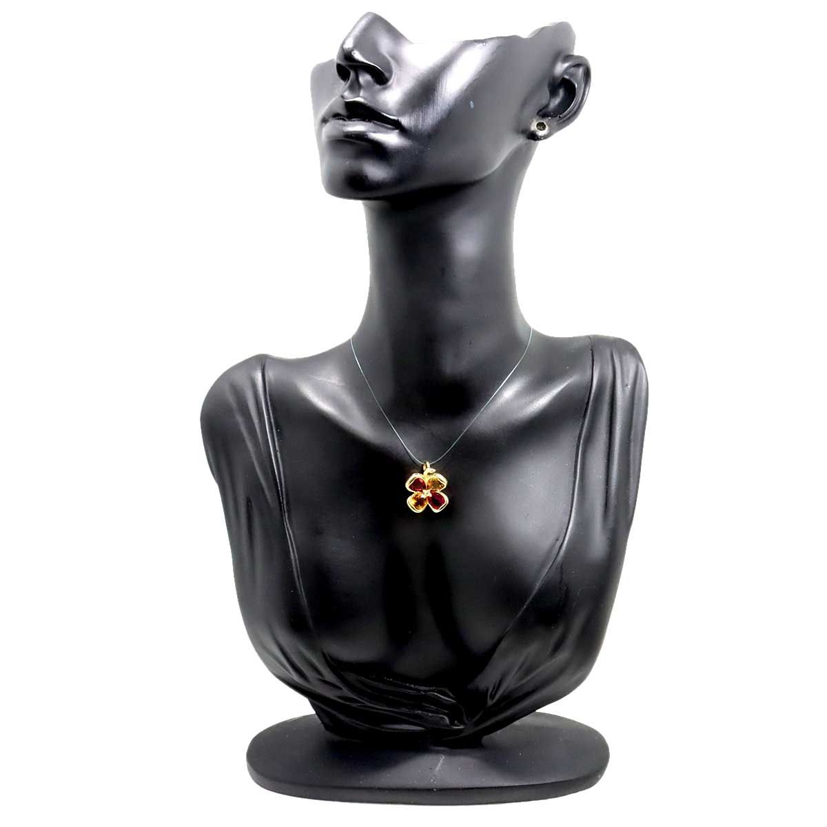 Chanel Pendant Top Garnet Citrine 18k YG Yellow Gold — view 8