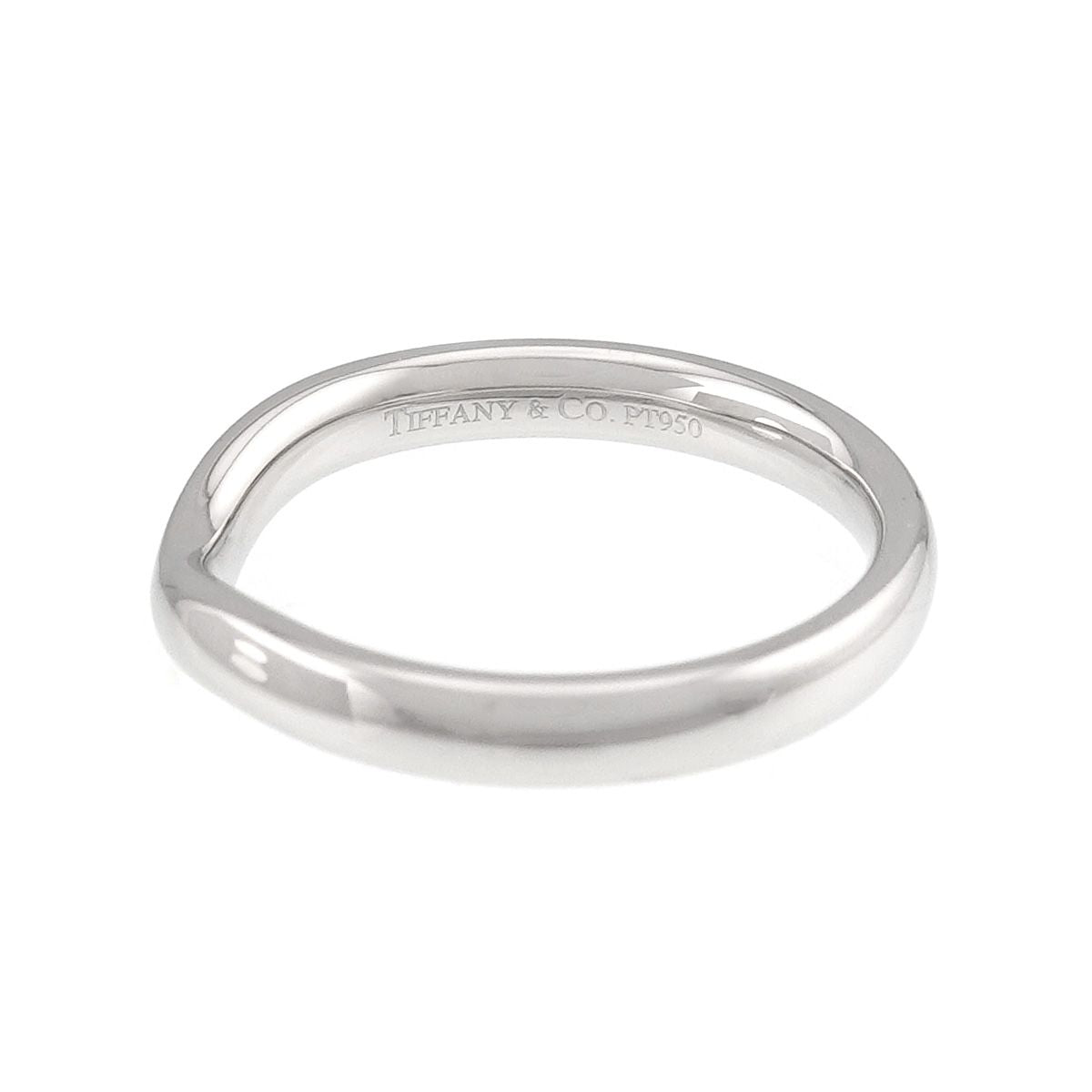 Tiffany & Co Curved Band Ring Pt Platinum — view 3