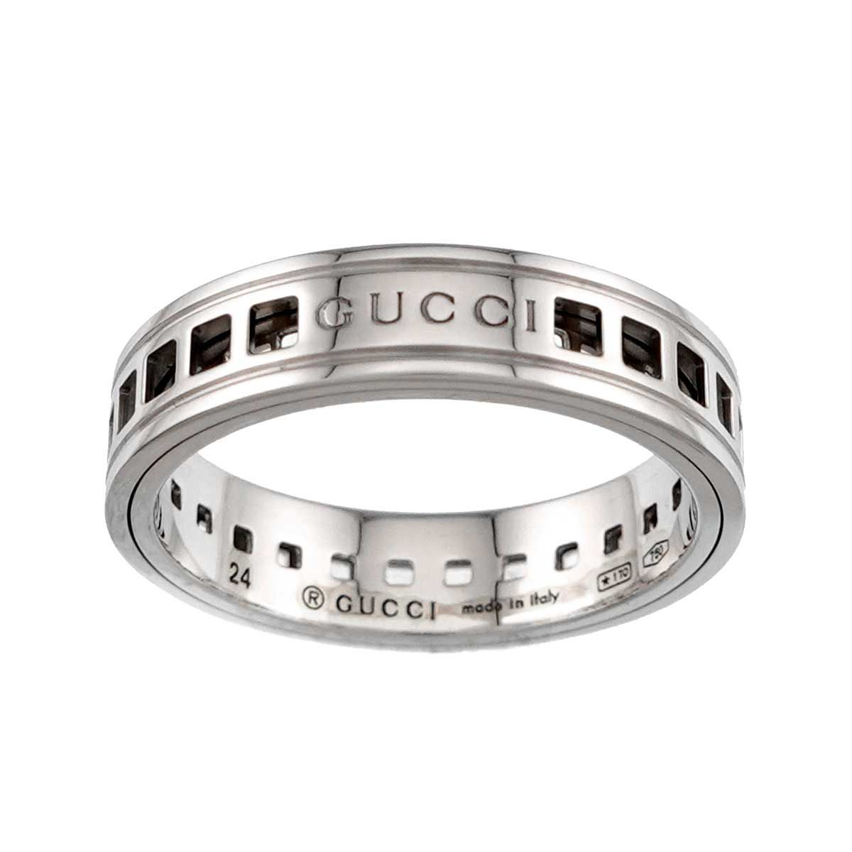 Gucci Scroll Ring 18k WG White Gold 750 — view 2