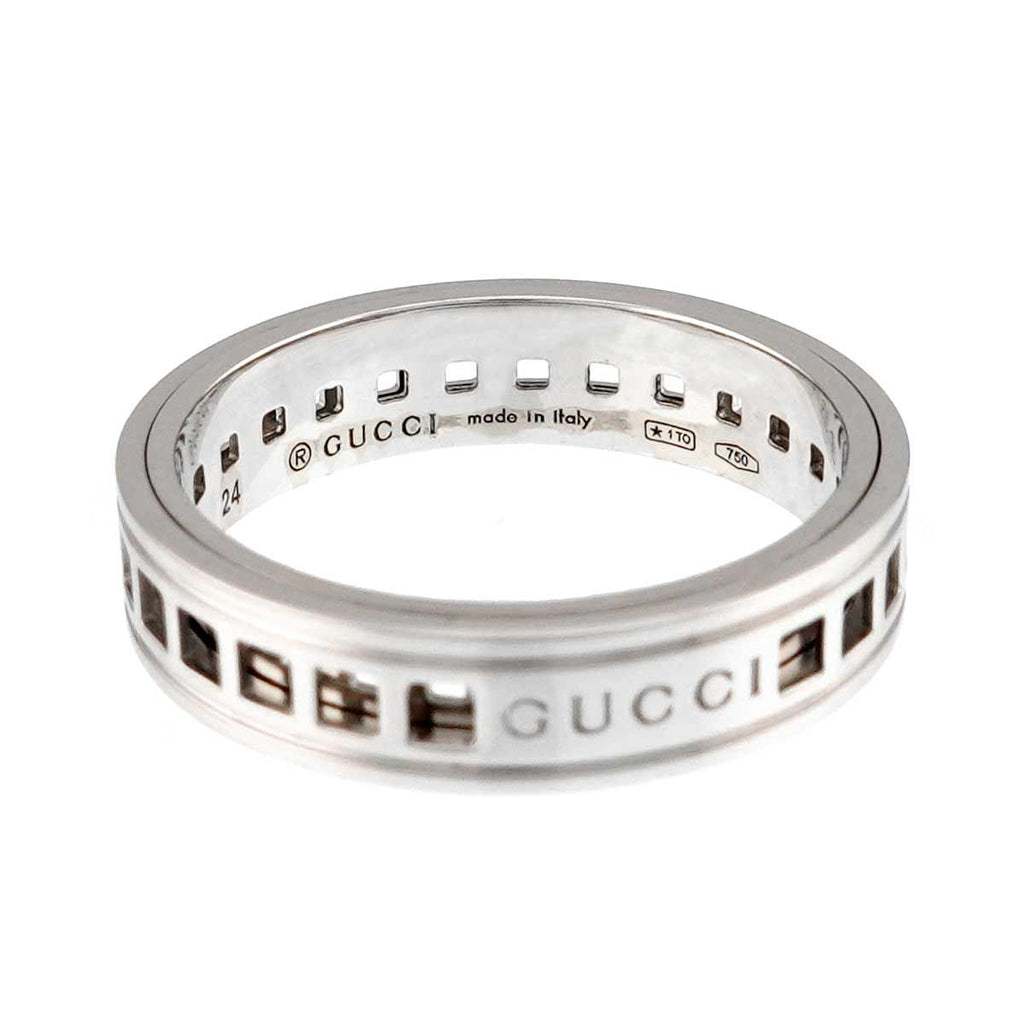 Gucci Scroll Ring 18k WG White Gold 750 — view 3