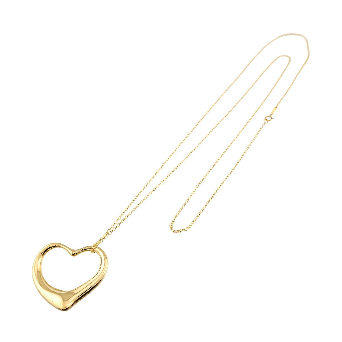 Tiffany & Co Open Heart 35.7 Long Necklace 76 cm 18k YG Yellow Gold — view 2
