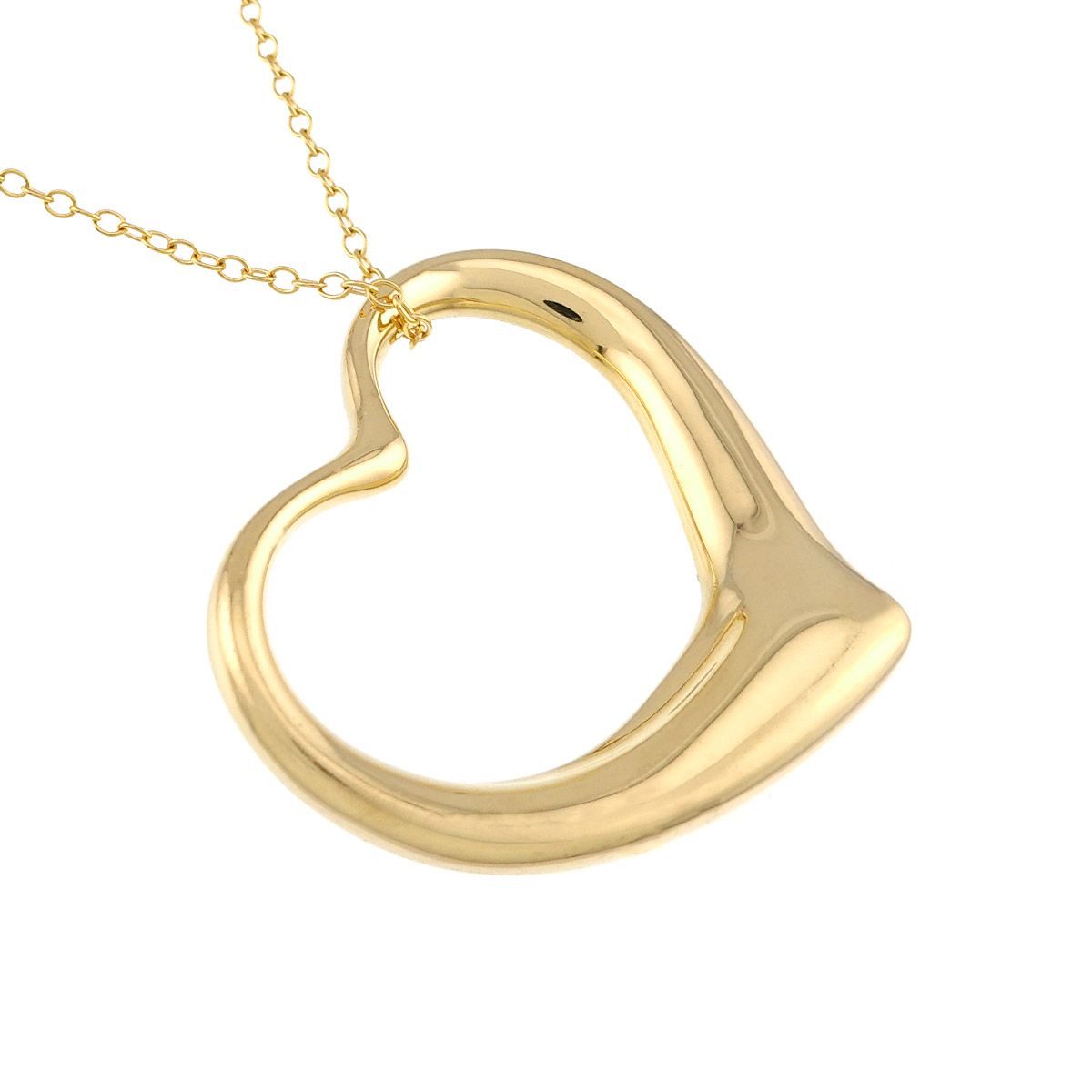 Tiffany & Co Open Heart 35.7 Long Necklace 76 cm 18k YG Yellow Gold — view 3